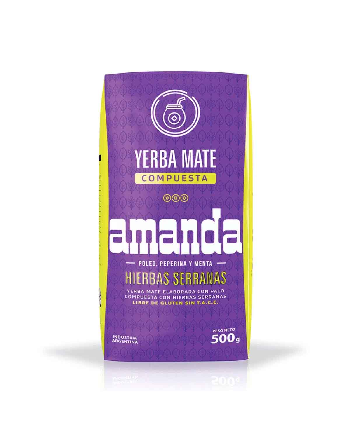 Yerba Mate Amanda Compuesta Hierbas Serranas x 500 Gr